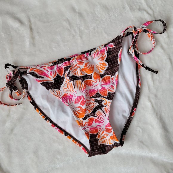 ☀️ DKR & Co Hawaiian Floral Print Bikini Bottom - Picture 1 of 7
